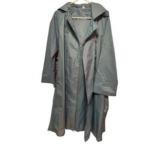 NWT Vintage Lacoste Sky Blue Rainproof Trench Coat Size 6
